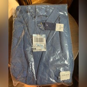 NIP men’s blue denim waffled robe. Stafford brand. JCP